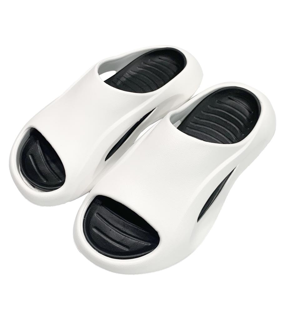 Button Seoul Recovery Comfort Slide (White Black)