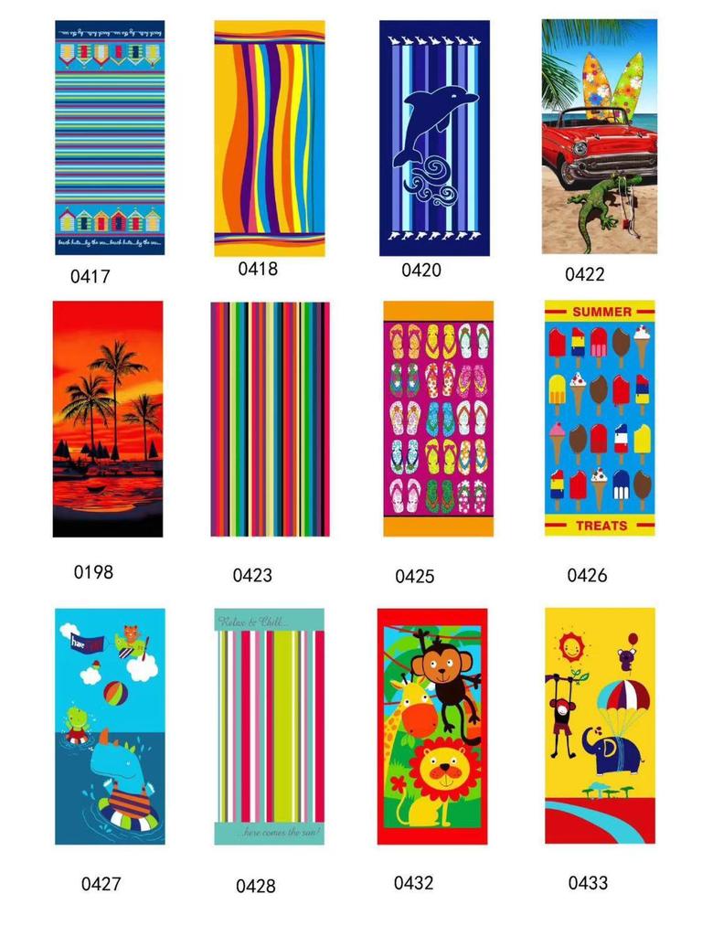 Cross-border Soft Quick-Dry Beach & Sport Towel - Absorbent, Lightweight, Printed Design