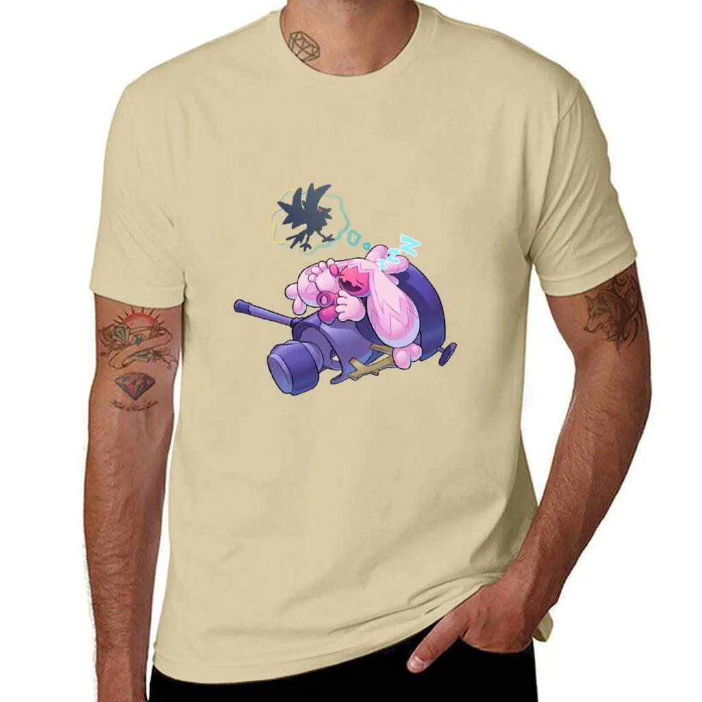 Cute Tinkaton Sleeping T-shirt Aesthetic Clothing Quick Drying Tshirts for Men