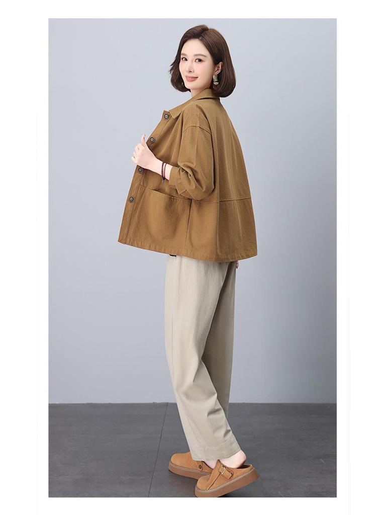 Women's Casual Spring 2025 Fashionable Two-Piece Set - Age-Reducing Outfit for Moms