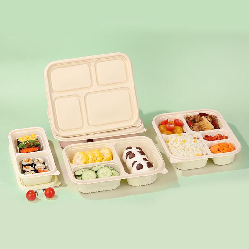 ZISIZ Disposable Corn Starch Paper Meal Box