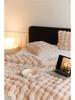 Winter Tuscany Rabbit Hair Plush Throw Blanket - Korean Gentle Style, Light Luxury for Sofa or Office.