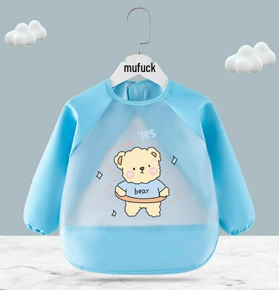 Водонепроницаемый детский слюнявчик с длинным рукавом: Пятноустойчивый, двусторонний фартук для весны и осени Size 90