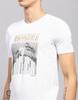 Monte Carlo Mens Printed White Round Neck Half Sleeve T-Shirt