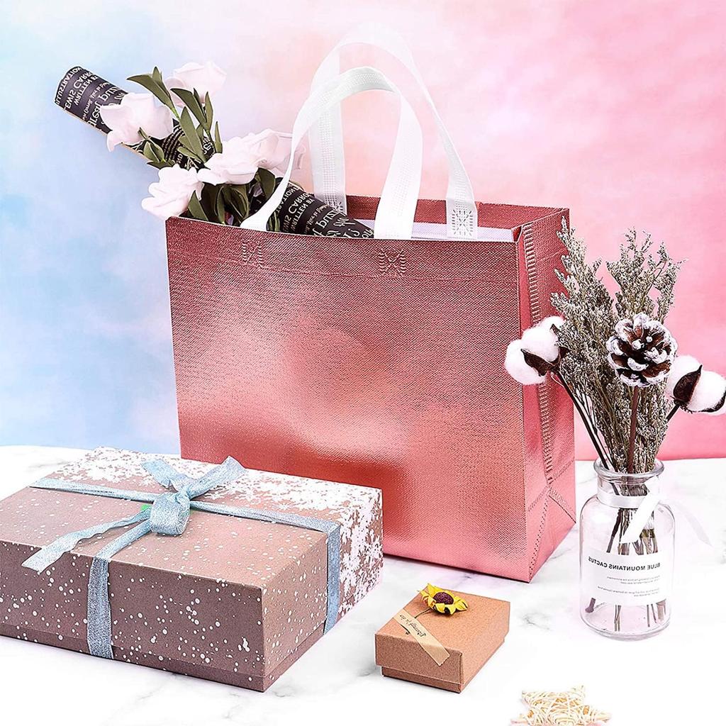 Large Capacity Shopping Bags Handled Reusable Bags Grocery Bags High-Quality For Christmas Daily Shopping Birthday Parties