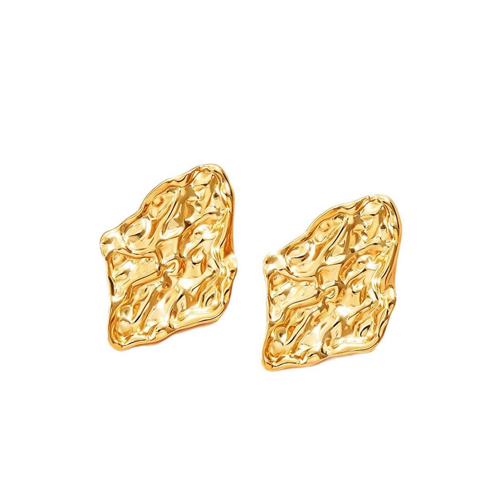 18K Gold Vacuum-Plated Geometric Stainless Steel Earrings