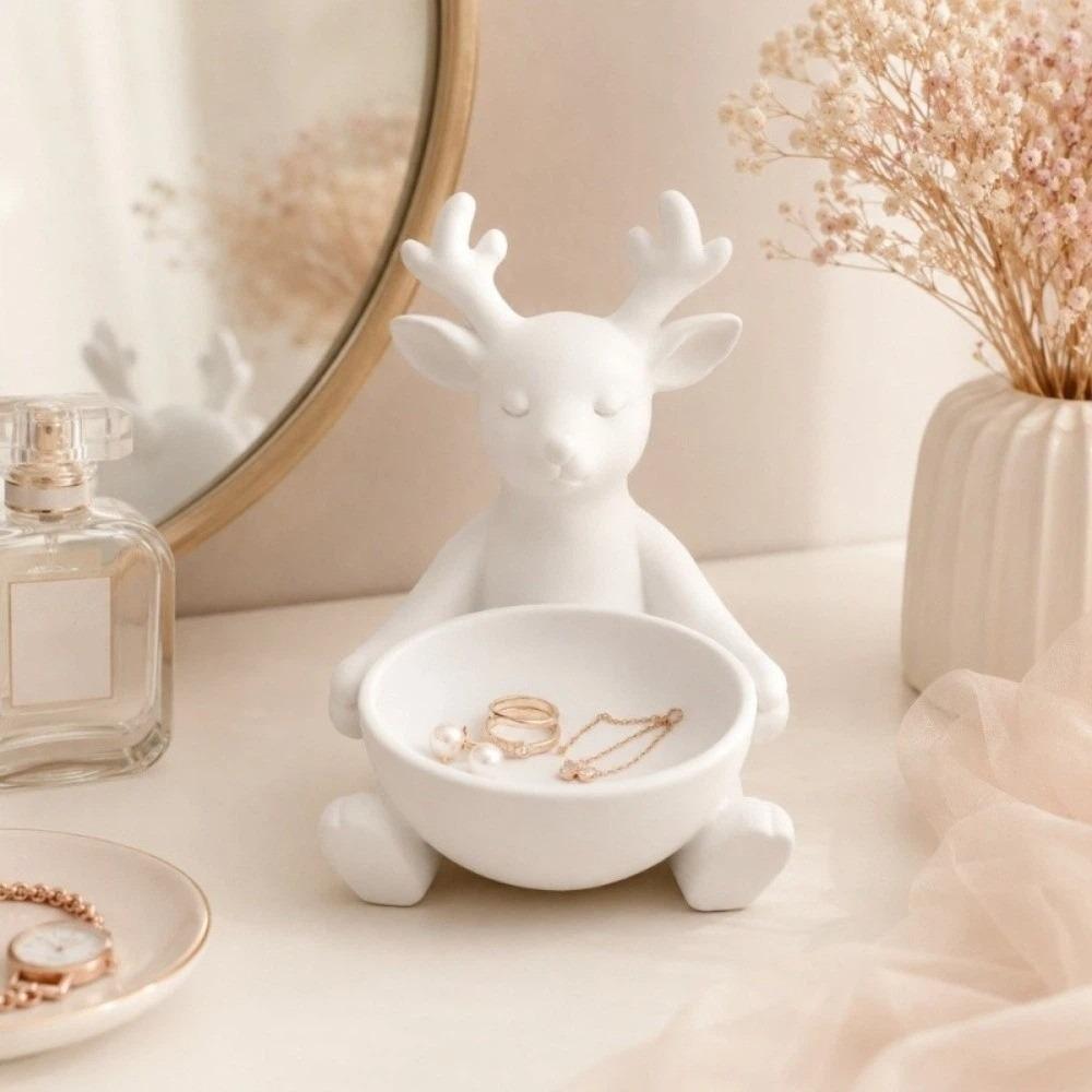 Creative Deer Jewelry Storage Box 3D Printed Phoenix Christmas Ornaments Home Decor Storage Tray Christmas