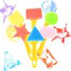 Children DIY Graffiti Sponge Brush Set Drawing Toys Broom Shaped Seal Sponge Brush Art Brush Enlightenment Puzzle Gift TMZ