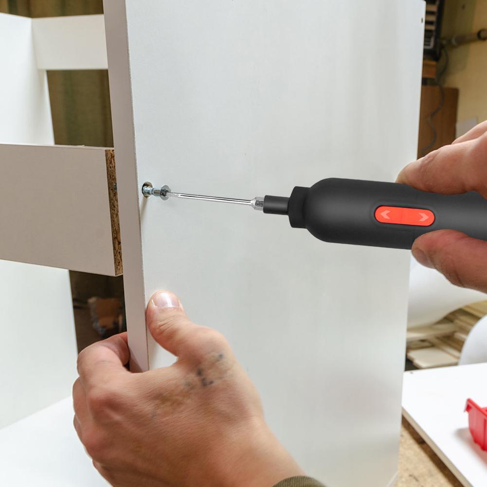 Electric Screwdriver Set LED Light Power Screwdriver 4V Automatic Screwdriver Rechargeable for Electronics Camera Laptop and PC