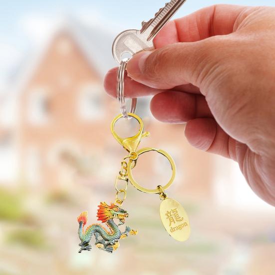Брелок Дракон Медная Монета Декор Тыквы Нержавеющая Изысканная Весна Желаемое Удачи Сумка — фото 6