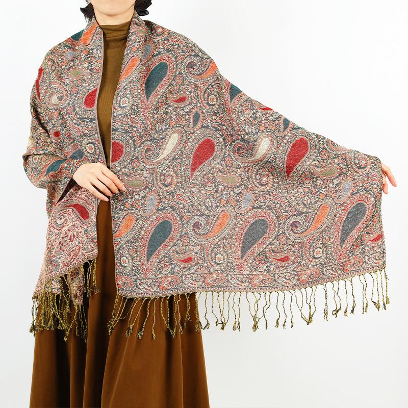 Spring and Autumn Mixed and matched scarf Shawl dual-purpose jacquard small cashew long towel travel photo long towel headscarf