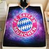 1PC FC Bayern Munchen Patterned Flannel Blanket Suitable For All Seasons for Home Decor Warmth and Comfort Gifts Holiday Present