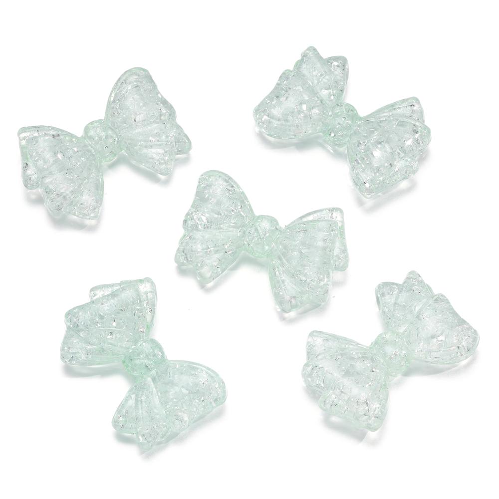 10pcs/lot Big Bowknot Cracked Acrylic Beads Transparent Necklace Loose Spacer Beads For DIY Jewelry Making Bracelet Accessories