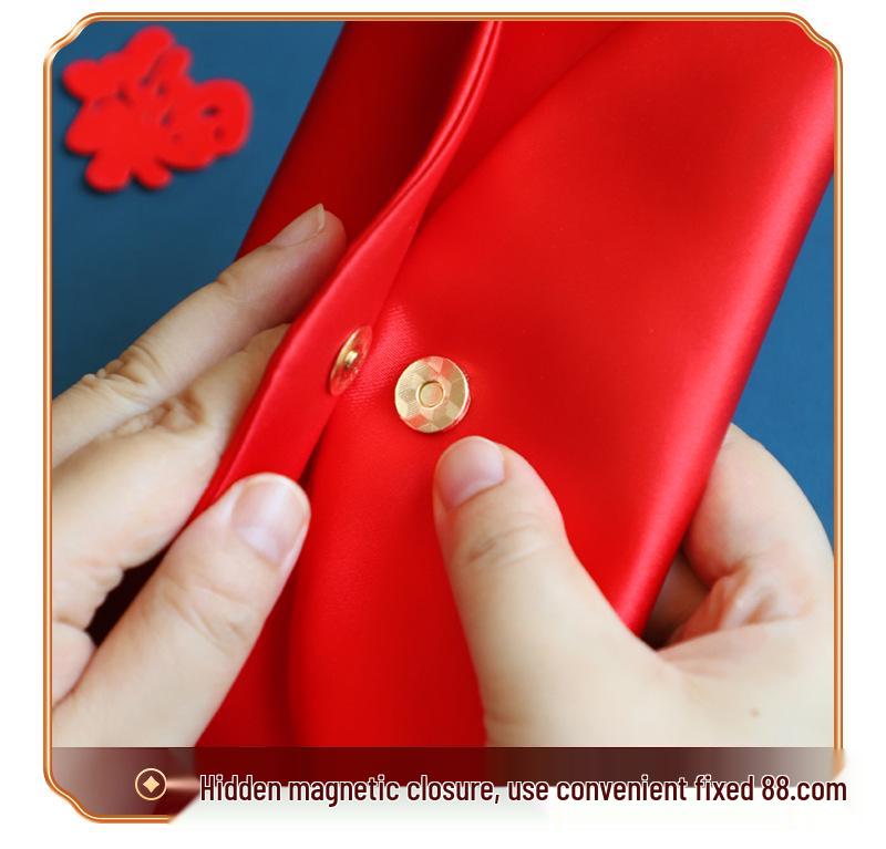 Creative Personalized Red Wedding Envelope - Fabric Lai See Bag for Gift Money