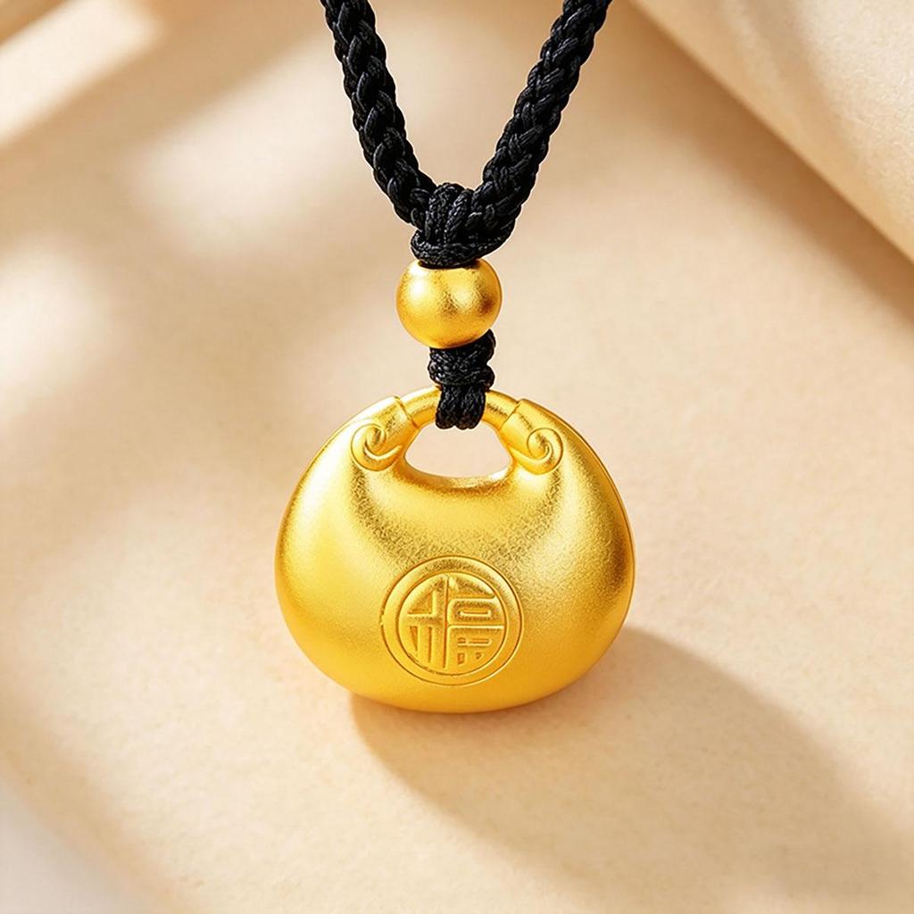 Little Fat Blessing Gold Pendant, Men's and Women's Necklace, Fashion New Style Versatile Couple Collarbone Chain