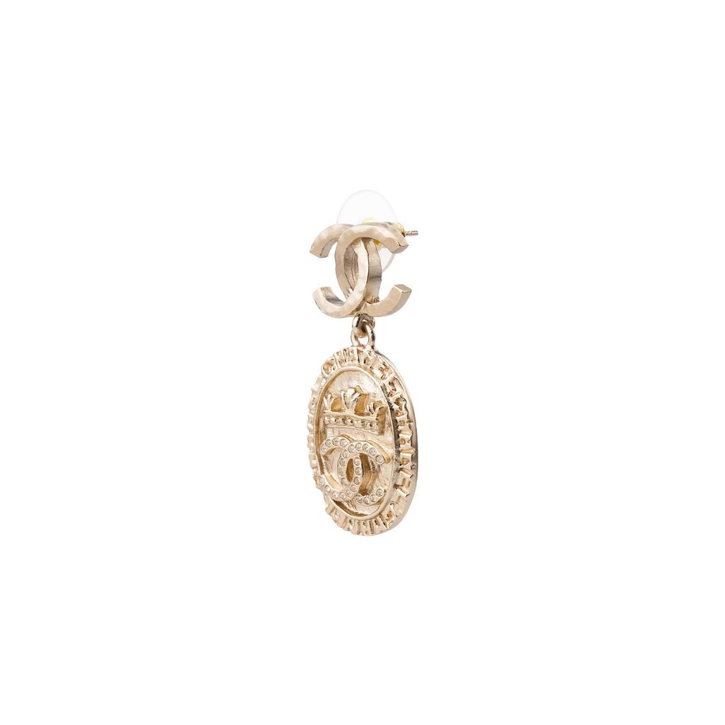 CHANEL Metal And Brass, Rhinestone Earrings Women's AB6669-B06123-ND152