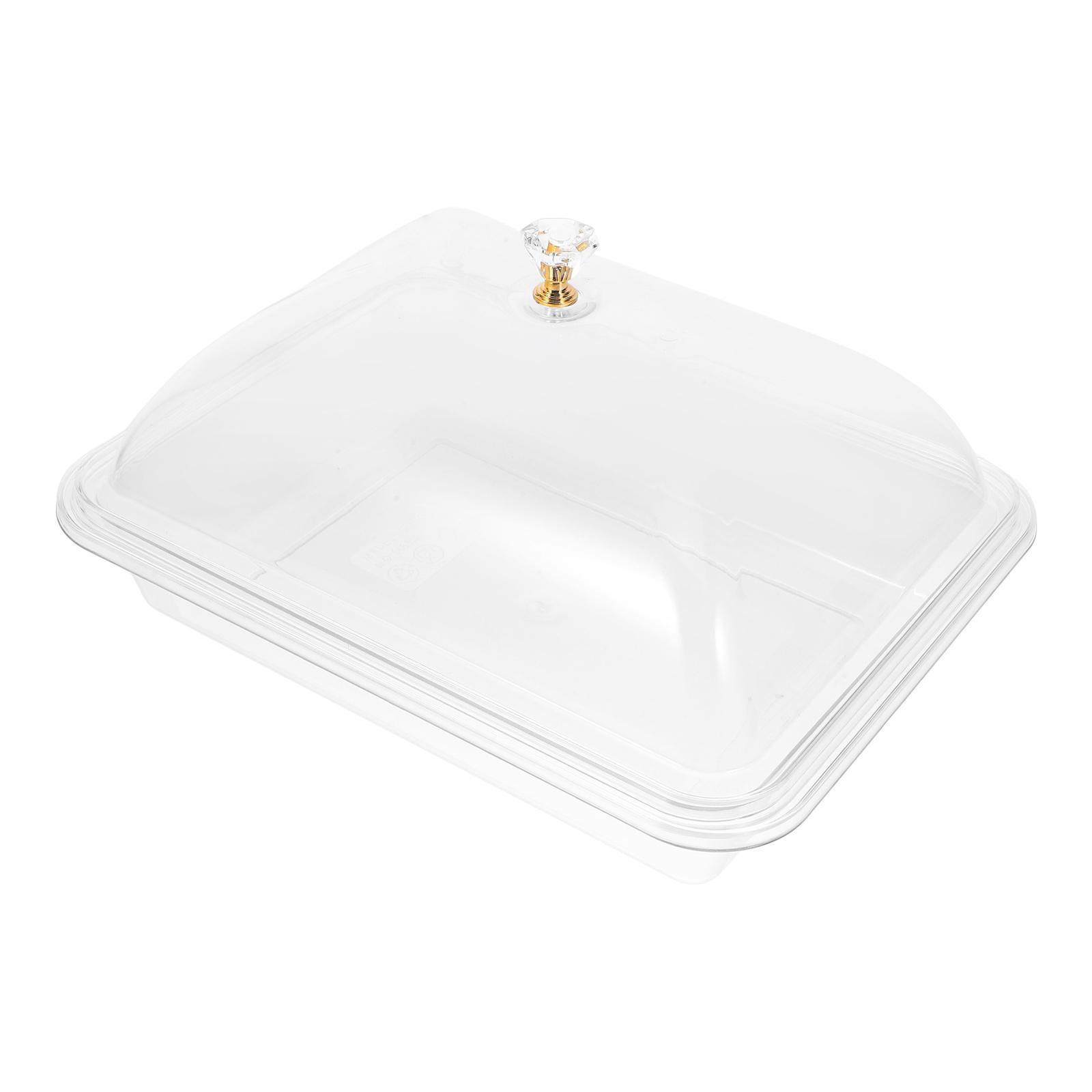 

Подставка для торта, сервировочное блюдо, покрытый поднос для фуршета, свадебные украшения для столов, сервировка десерта, прозрачные нагреватели, Главная 27.00X21.00X12.50CM прозрачный