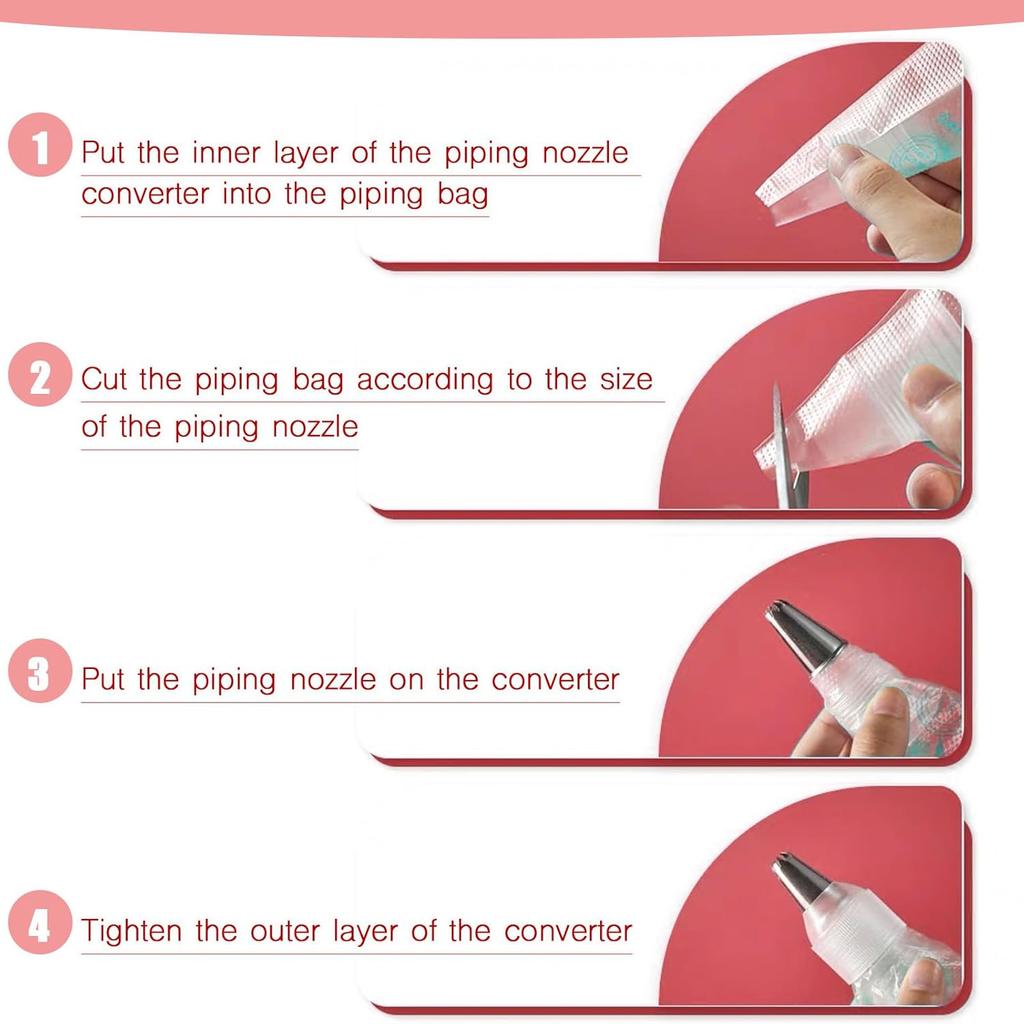 5-20 Stück Kupplungsadapter Icing Spritztülle Beutel Kuchen Blume Gebäck Dekorationswerkzeug Kleine Größe Adaptertülle