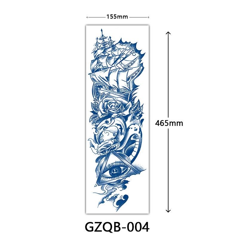 Herbal Tattoo Stickers, Semi-Permanent Tattoo Stickers, Herbal Juice Full Arm Tattoo Stickers