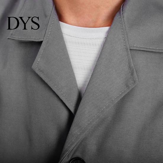 Mid-length Outwear Women Men Work Coat Lapel Long Sleeve Elastic Cuffs Solid Buttoned Jacket Washable with Pocket Single Breasted Three-dimensional