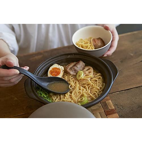 TAMAKI Thermatech Ultra-Lightweight Direct-Stove Earthenware Pot, Size 9, 32x27x15.5cm (H), 2,250ml, Mocha, T-942406