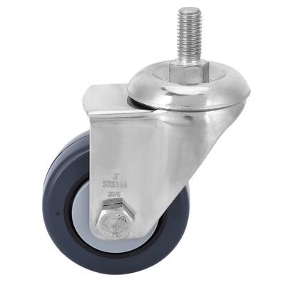 Rollwagen Räder Hardware Teile 304 Edelstahl Halterung M10 2 Zoll Dunkelgrau Verschleißfest