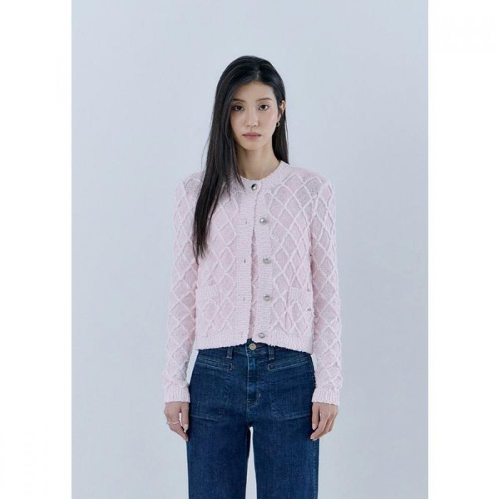 

GueSS Women S Dadia Pattern Sweater Cardigan yq1S2661 Light pink (LPI)/XS(85)