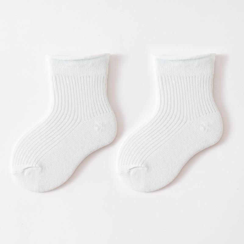 Summer Infant Baby Calf Sock Simplicity Solid Color Thin Newborn Sock for Boy Girl Fashion Breathable Soft Cotton Toddler Sock
