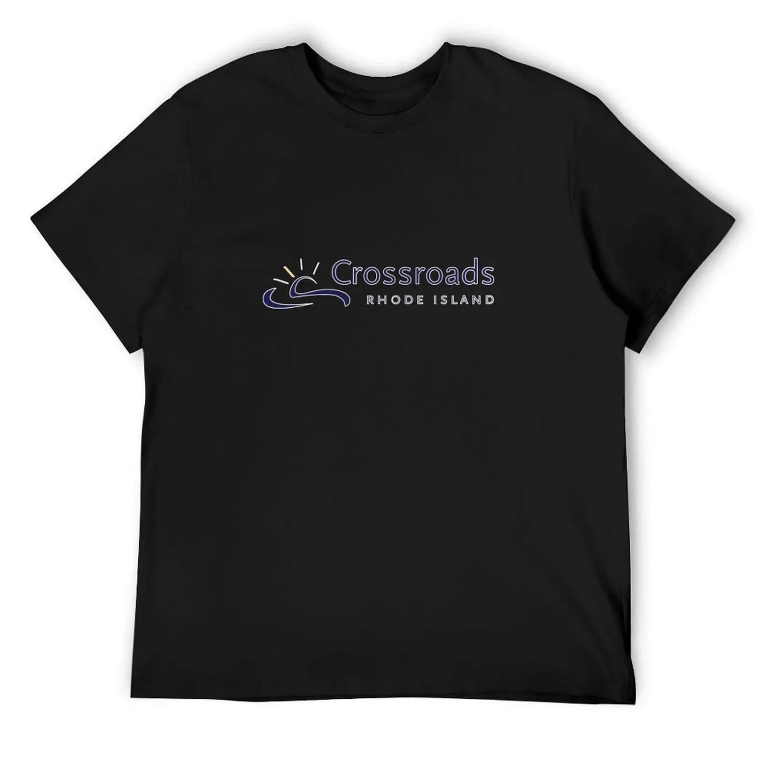 

CROSSROADS T-Shirt summer shirt Funny t-shirts sports fans Men s clothing XXXXXL чорний