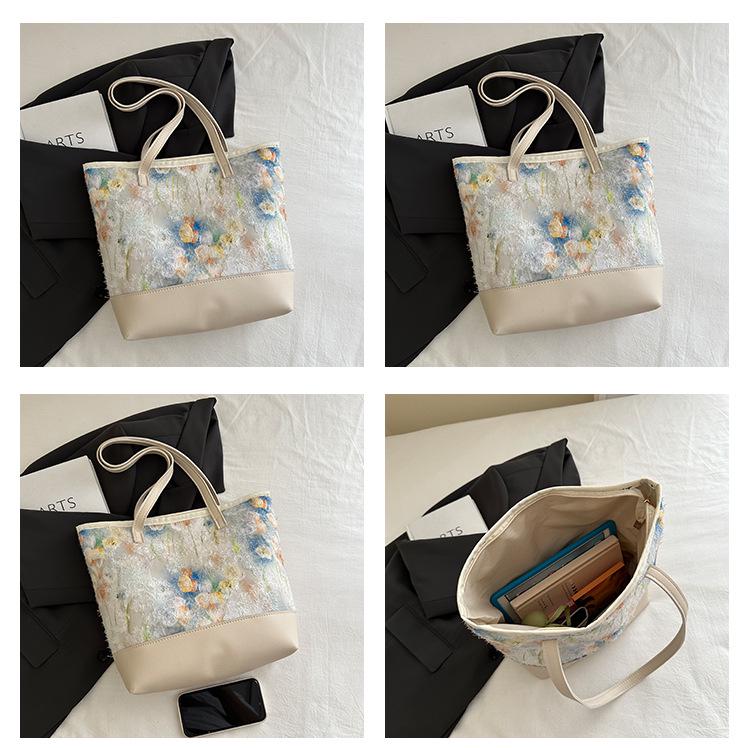 2025 Fashion Casual Shoulder & Hand-Carried Bucket Bag - Large Capacity, Fresh & Simple Design