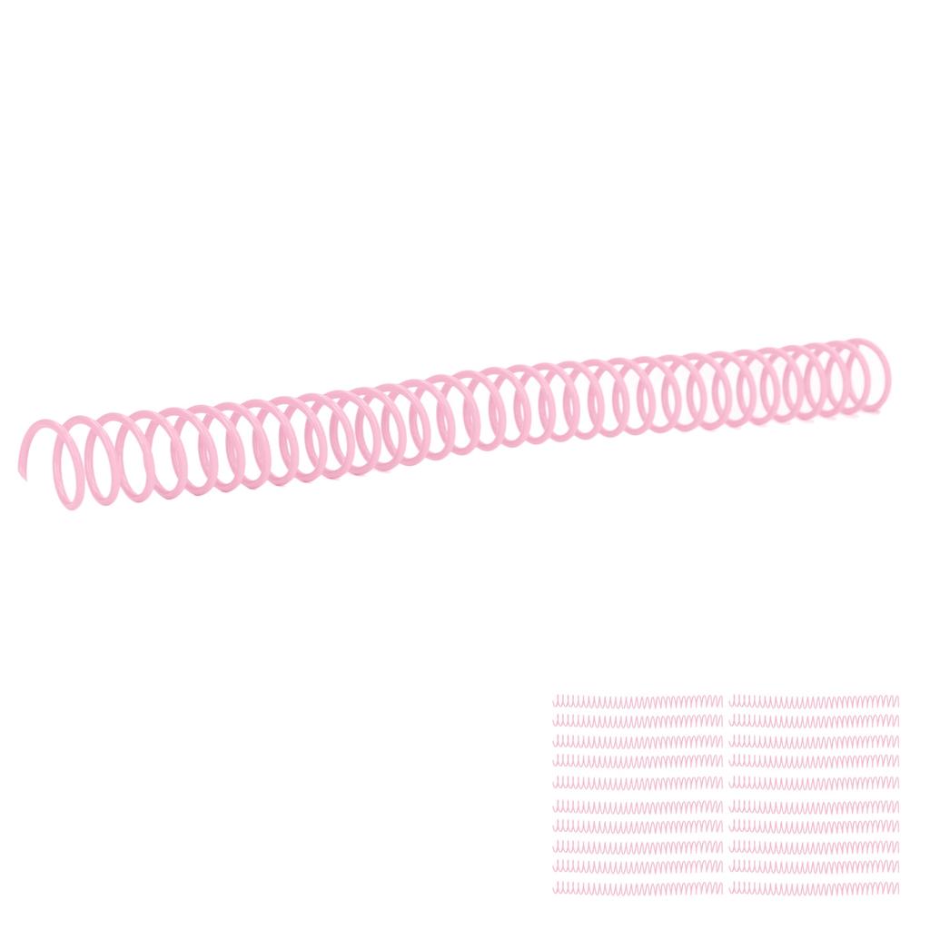 20 Peças Espirais de Plástico para Encadernação 19mm 34in DI 30 Furos Espirais para Caderno A4 A5 Rosa