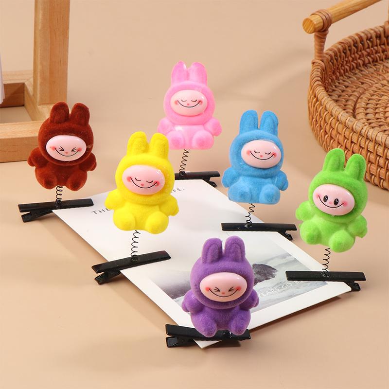 6 stk Kawaii Labubu Vår Hårspenne 3D Tegneserie Dukke Hårnåler Andenebbklemme Hodeplagg Barnas Hårtilbehør Festdekorasjoner