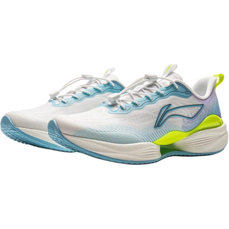 Li Ning Kids Lightweight Running Shoes Kids Running Shoes White Blue YKFV092-3