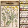 Wildflower Pattern Paper Journal Stickers (20 Sheets)