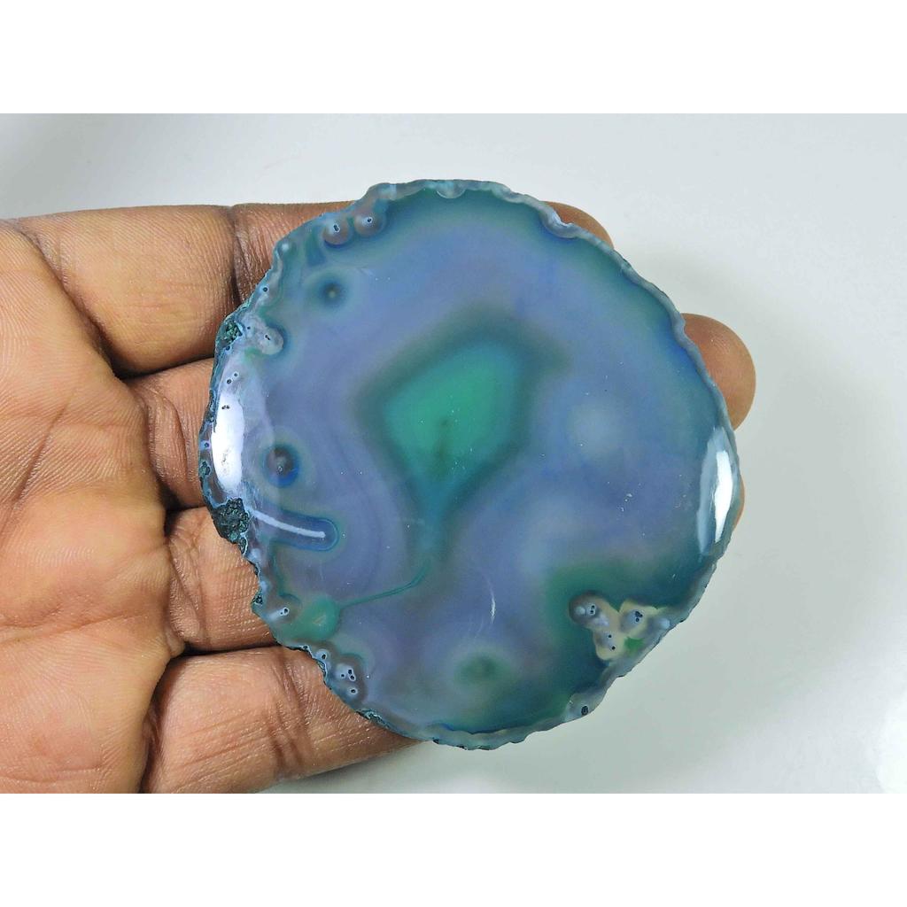 262Cts. Dyed Druzy Agate Fancy Healing Crystal Cabs Loose Gemstone 65X71MM SK-2285