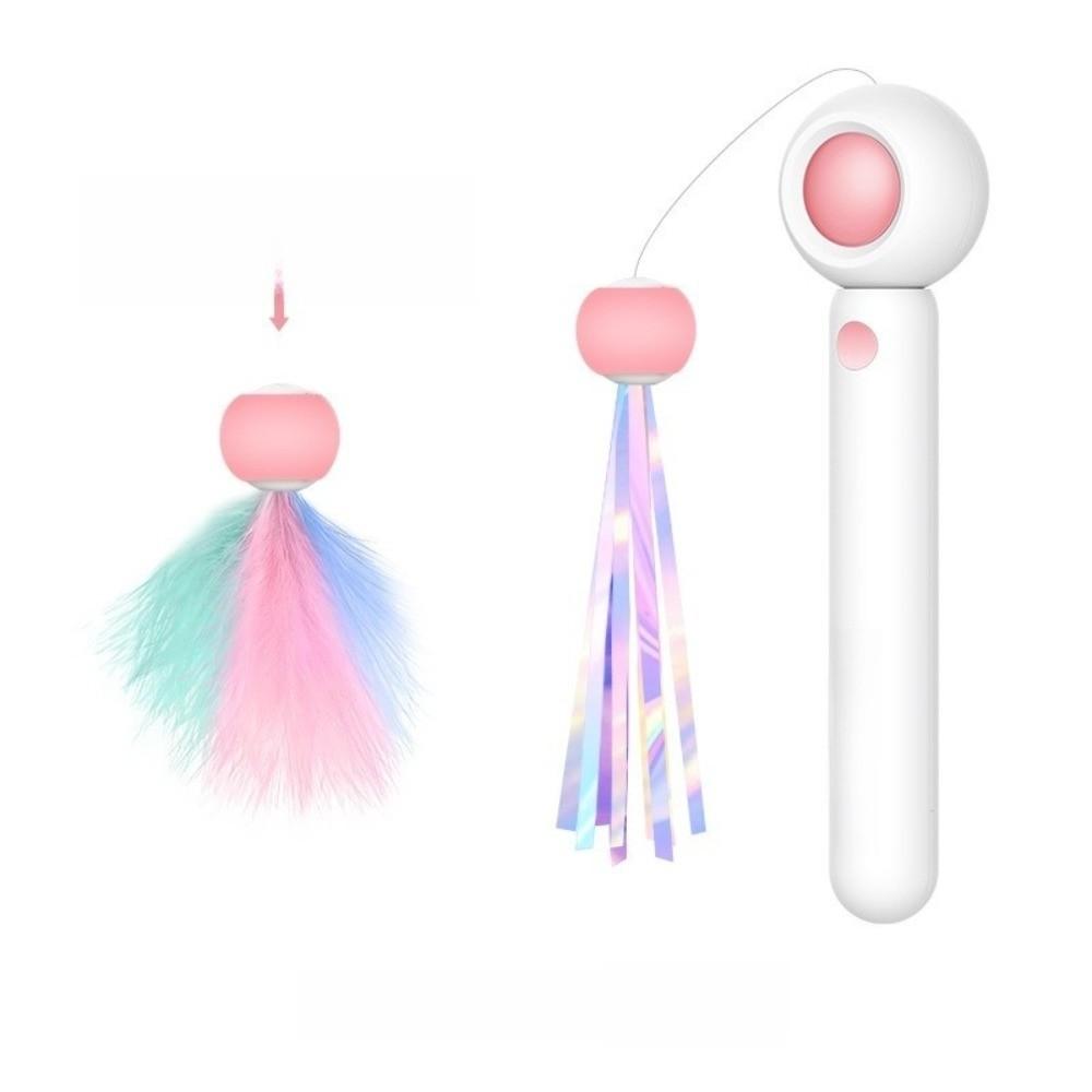 Stretchable Cat Playing Wand Tassel Cat Interactive Toy Funny Pet Playing Teaser