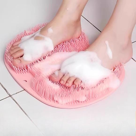 Lazy Person's Foot Scrubber & Massager Mat Home Bathroom Foot & Back Scrubber Non-Slip Foot Mat
