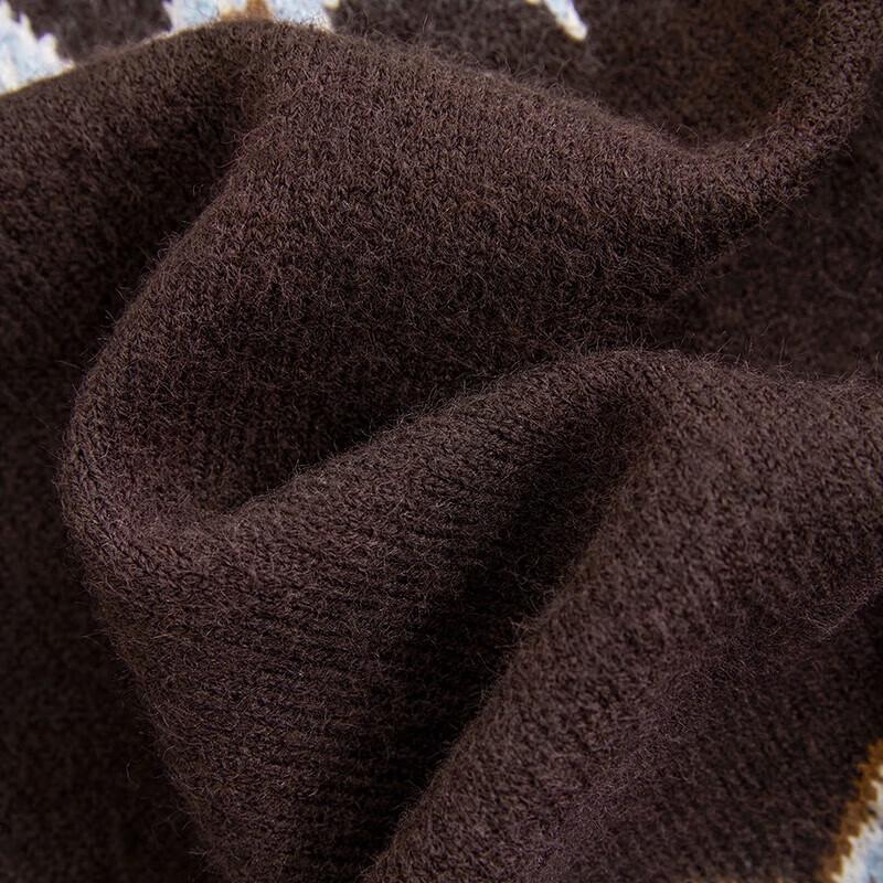 Shechi Women's Fair Isle Round Neck Knit Cardigan