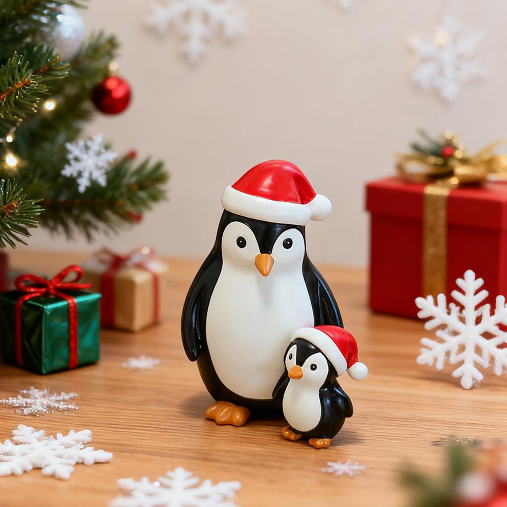 1 piece of Christmas parent-child penguin, creative Christmas/Thanksgiving gift, home decoration/garden bonsai decoration orname