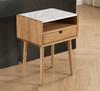 Oak Nightstand with Carrara Marble Top