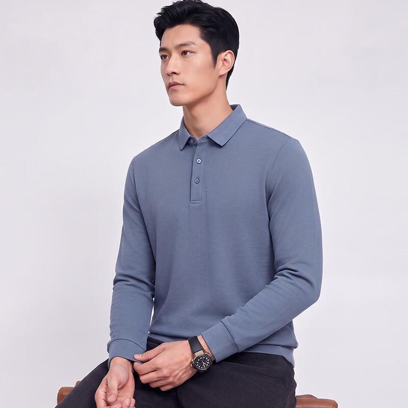 Hodo Men's Pure Cotton Long Sleeve POLO Shirt