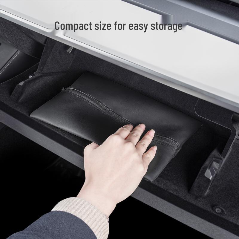 Hidden Pull-Out Tissue Box for Tesla Model Y/3 - Car Interior Accessory