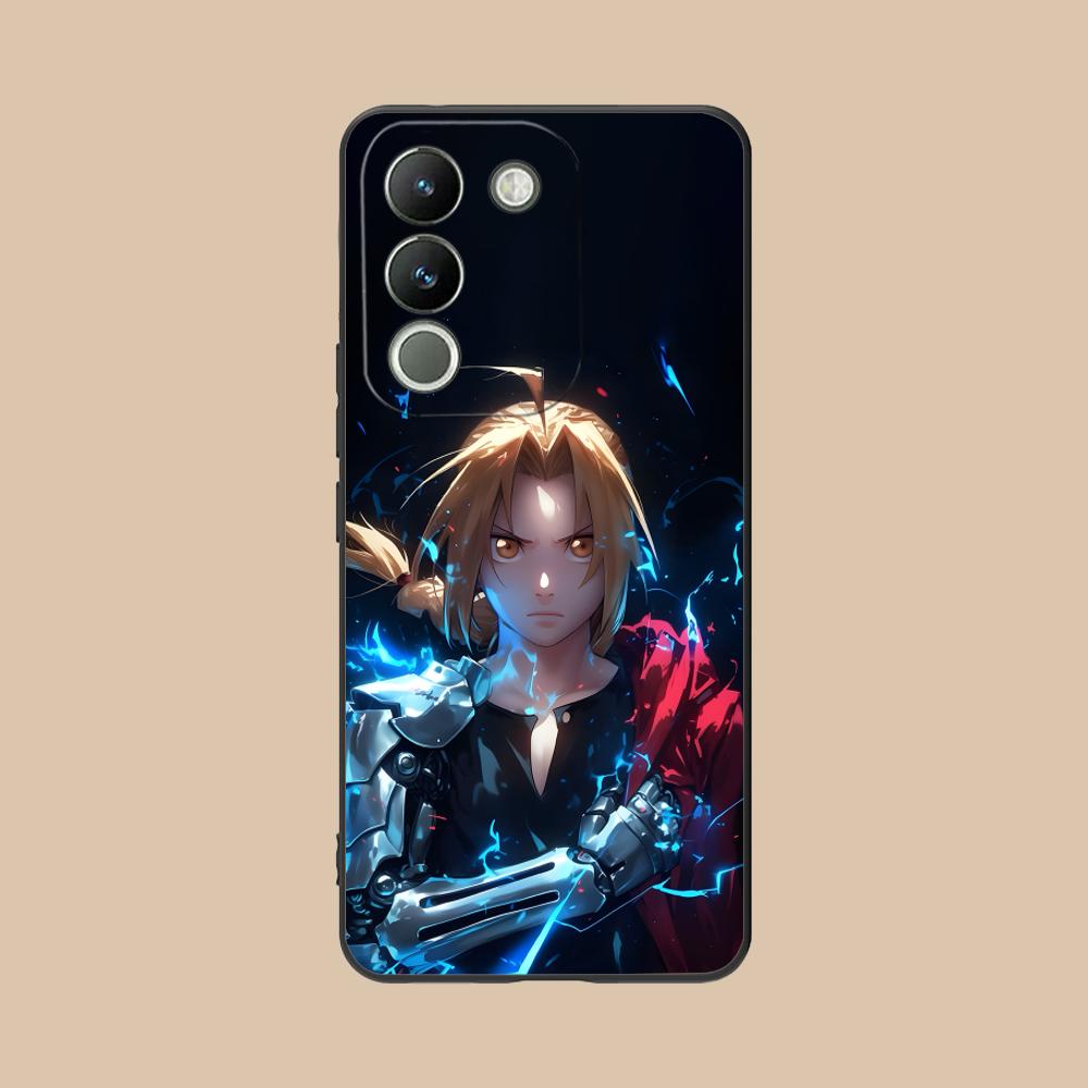 

Fullmetal Edward Elric Phone Case for VIVO Y77 76 75 74 73 72 58 56 55 51 50 38 36 Y19 Y18 Y03 Y01 5G Soft TPU Shockproof Cover vivo Y01