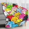 Cartoon Print Cute Cat Pattern Blanket Soft Flannel Comfortable Blanket For Sofa Bed Office