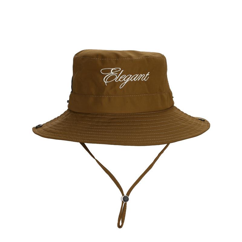 Style Hat Versatile Exquisite Letter Embroidery Womens Sunshade Hats Fishermans