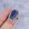 Lapis Lazuli Gemstone Handmade 925 Sterling Silver Jewelry Ring Size 7 M-2616