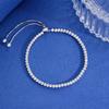925 Silver Beads Bracelets for Women Men Adjustable Simple Design Elegant Metal Bangle Trendy Party Jewelry Gifts