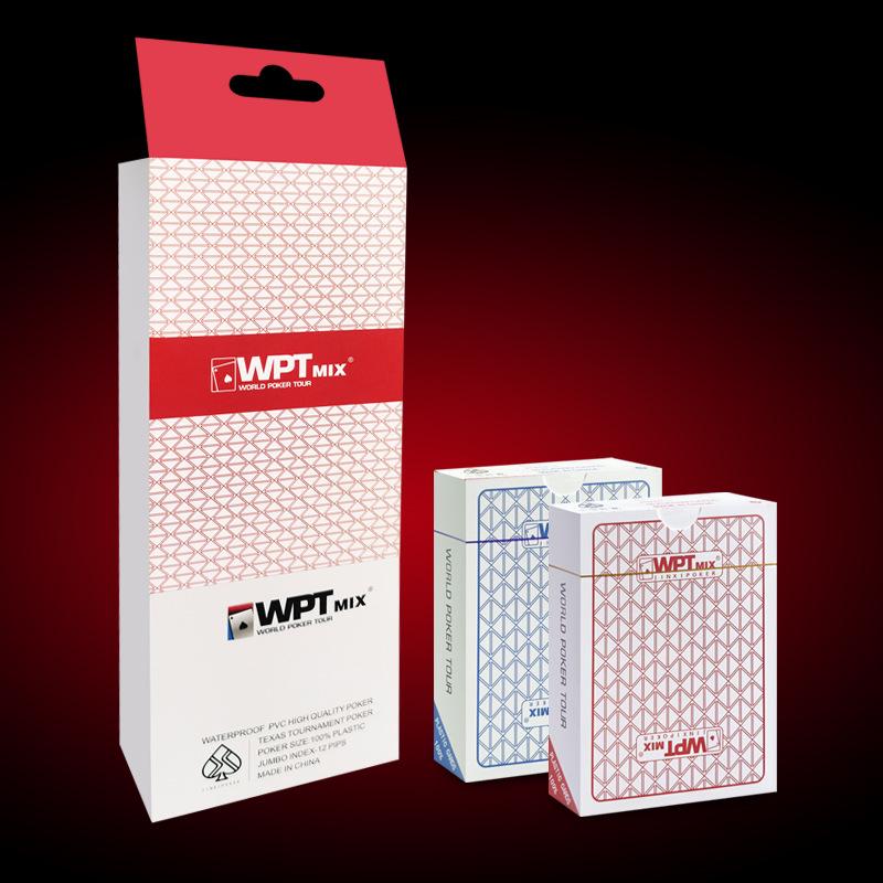 WPT Texas Hold'em High-Grade Plastic Playing Cards, Waterproof & Anti-Fold, Double-Sided Frosted, Full Box.