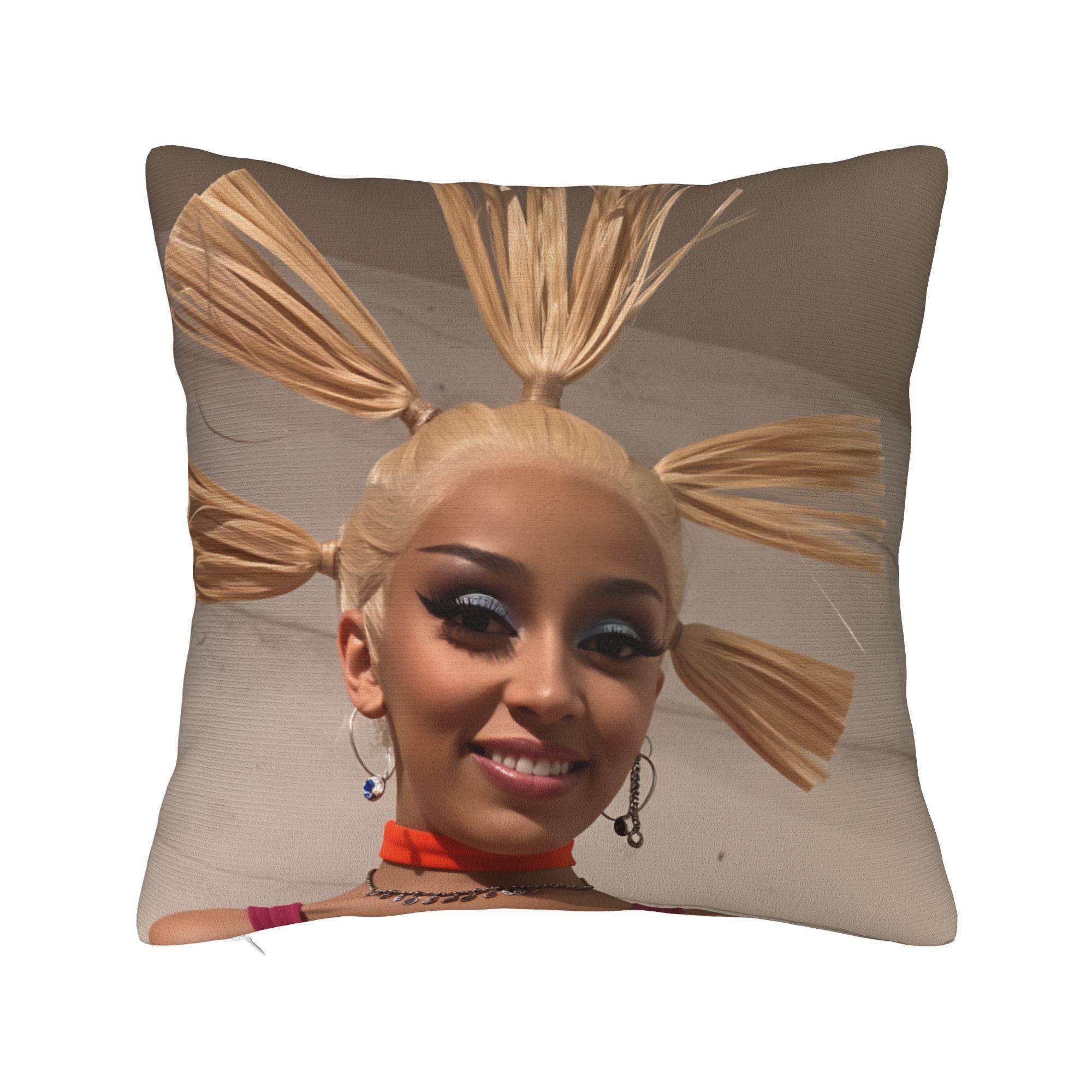 Смешная наволочка с мемом кота D-doja Модная наволочка для дивана Домашний декор Мягкие наволочки Подарок 12x12Inch