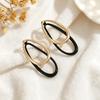 Simple Stud Earrings Women's Hong Kong Flavor Earrings Simple Light Luxury Temperament Style Niche Earrings